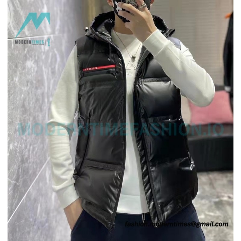 Prada - 21FW Red Stripe Down Vest