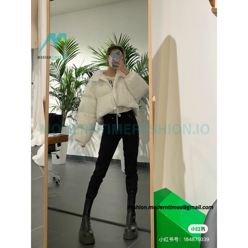 Prada - Inverted Triangle Neckline Short Down Jacket