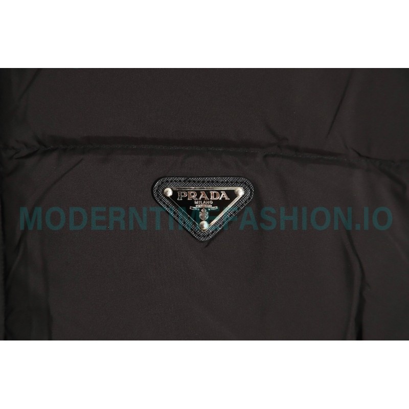Prada - Inverted Triangle Neckline Short Down Jacket