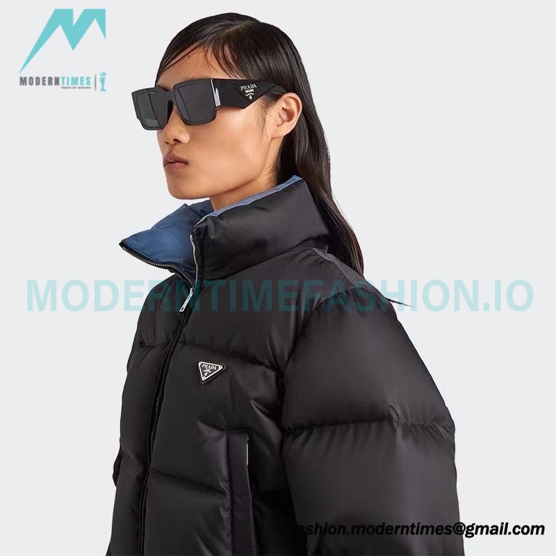 Prada - Inverted Triangle Neckline Short Down Jacket