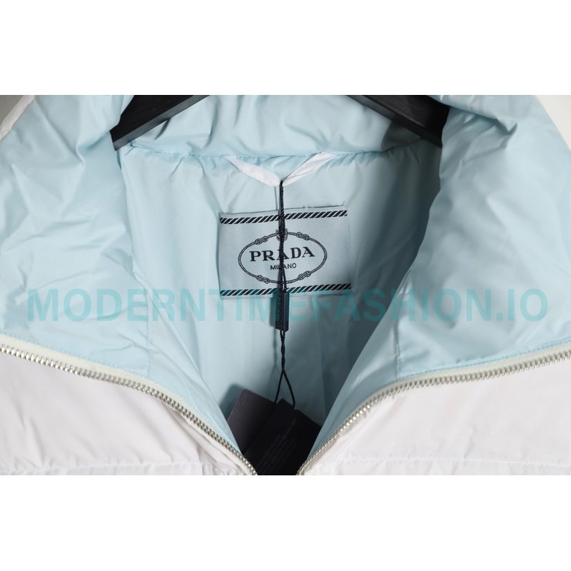 Prada - Inverted Triangle Neckline Short Down Jacket