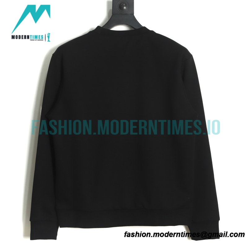 Prada - 22FW Triangle Standard Wave Anti-wrinkle Crease Crew Neck Hoodie