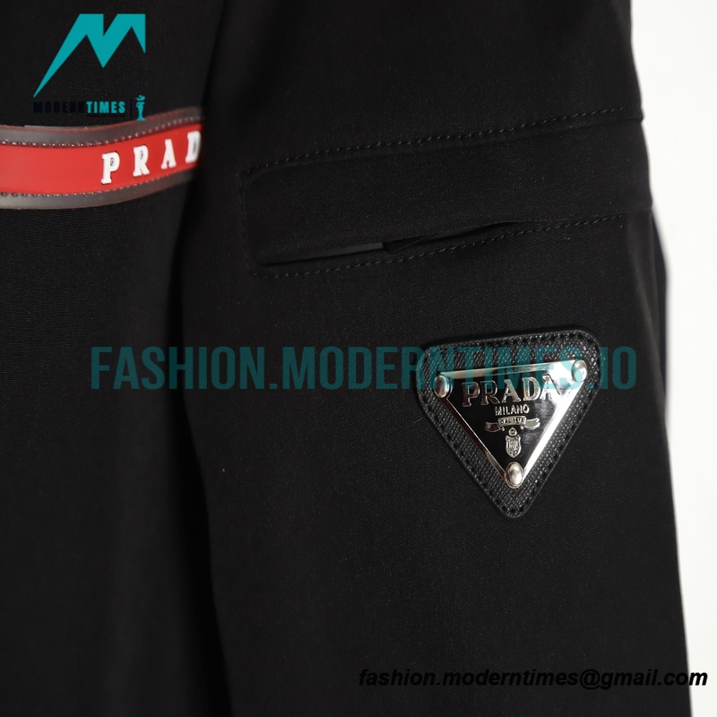 Prada - Chest Logo Triangle Trench Coat