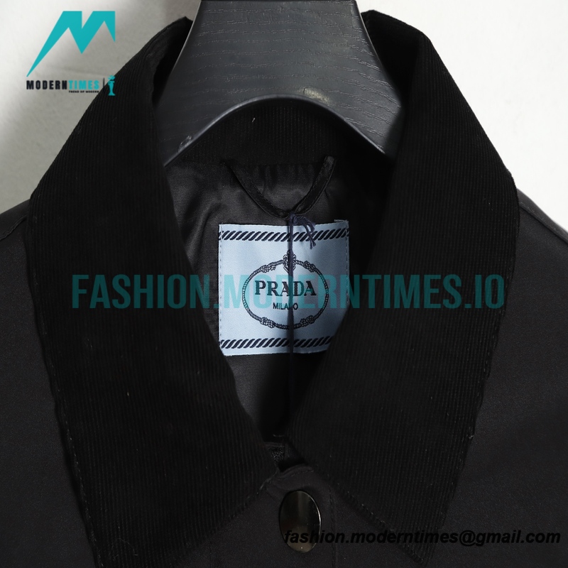 Prada - 23SS Corduroy Collar Zip-up Jacket