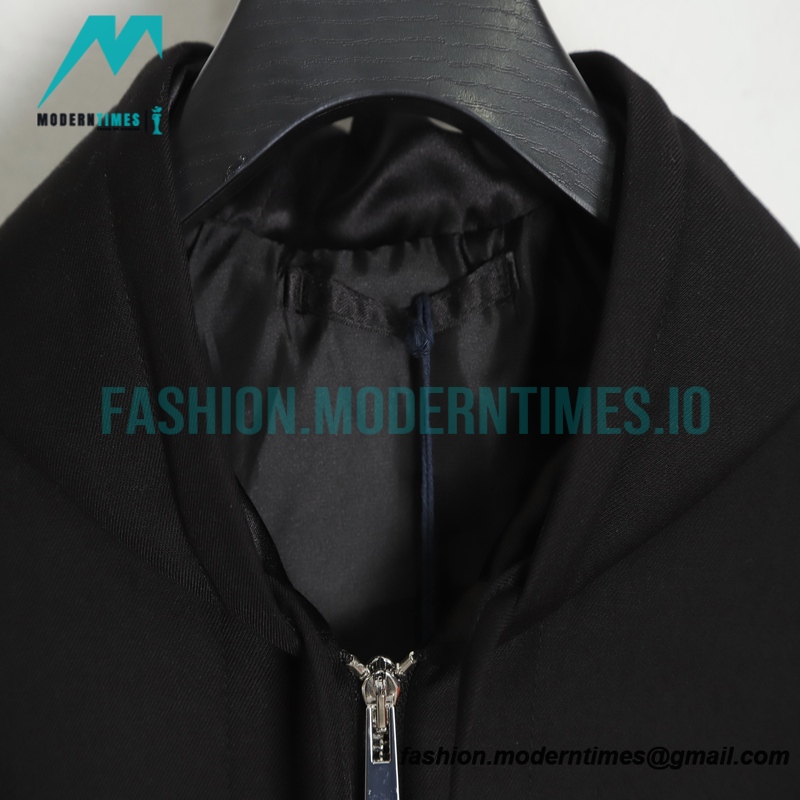 Prada - 23SS Triangle Pocket Wool Patchwork Hooded Jacket