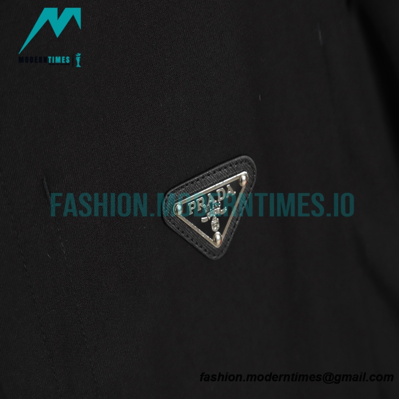 Prada - 23SS Triangle Pocket Wool Patchwork Hooded Jacket