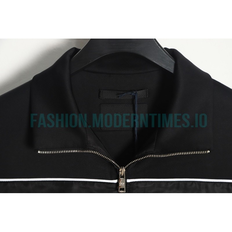 Prada - 23SS Recycled Nylon Spliced Stand-up Collar Jacket