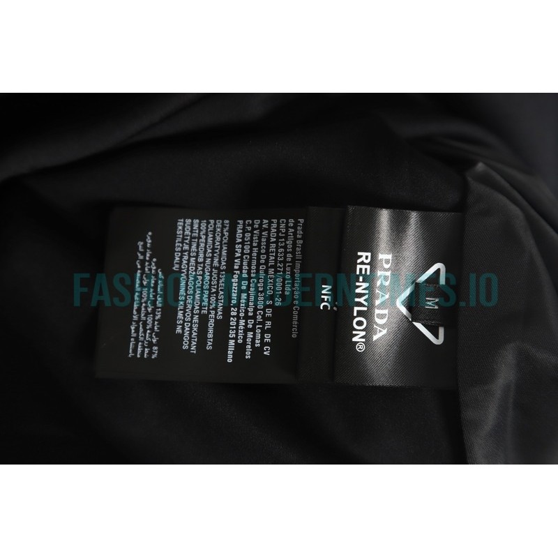 Prada - 23SS Recycled Nylon Spliced Stand-up Collar Jacket