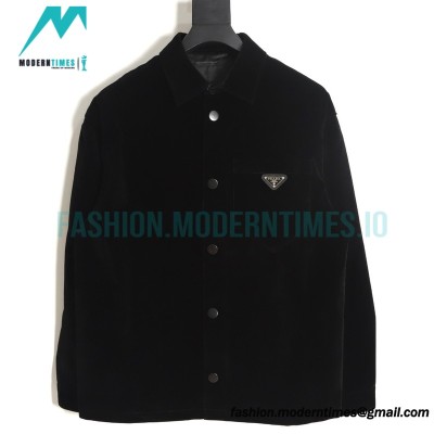 Prada - 23FW Flocked Triangle Label Jacket