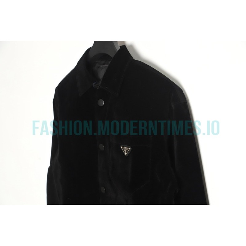 Prada - 23FW Flocked Triangle Label Jacket