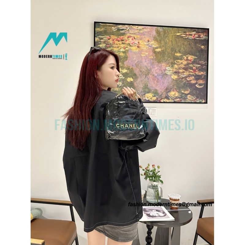 Prada - 23SS Contrasting Color Zip-up Shirt Jacket