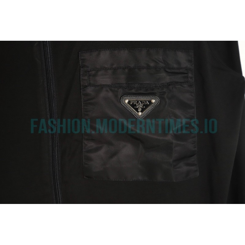 Prada - 23 New Triangle Zipper Patchwork Hooded Jacket