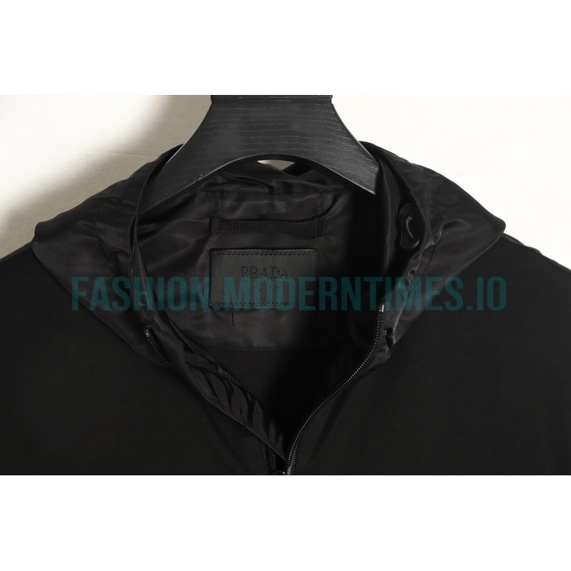 Prada - 23 New Triangle Zipper Patchwork Hooded Jacket