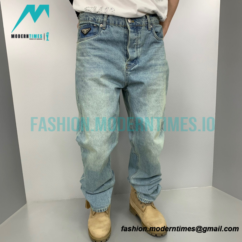 Prada - 23SS Triangle Label Washed Jeans