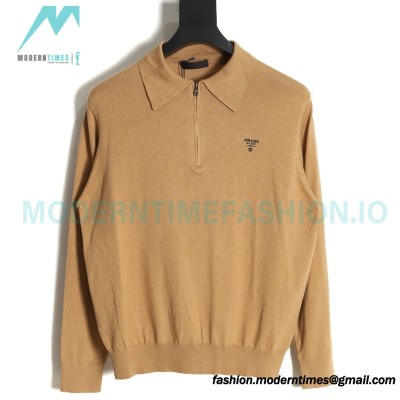 Prada - 23FW Half-zipper Bottom Knit Sweater