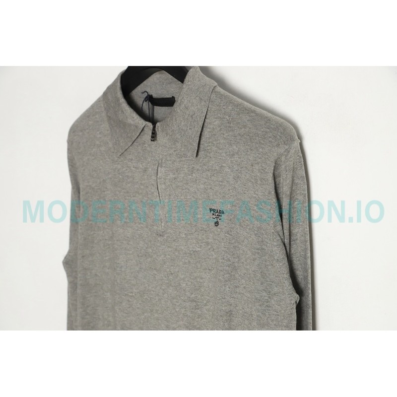 Prada - 23FW Half-zipper Bottom Knit Sweater