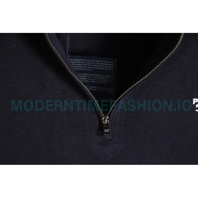 Prada - 23FW Half-zipper Bottom Knit Sweater