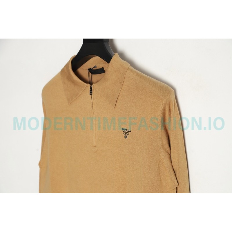 Prada - 23FW Half-zipper Bottom Knit Sweater