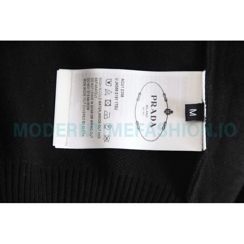 Prada - 22ss Triangle Pocket Knitted Long-sleeved Sweater