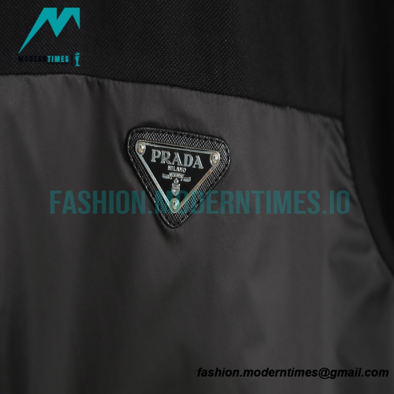 Prada - 22ss Triangle Nylon Stitching Polo Short Sleeve
