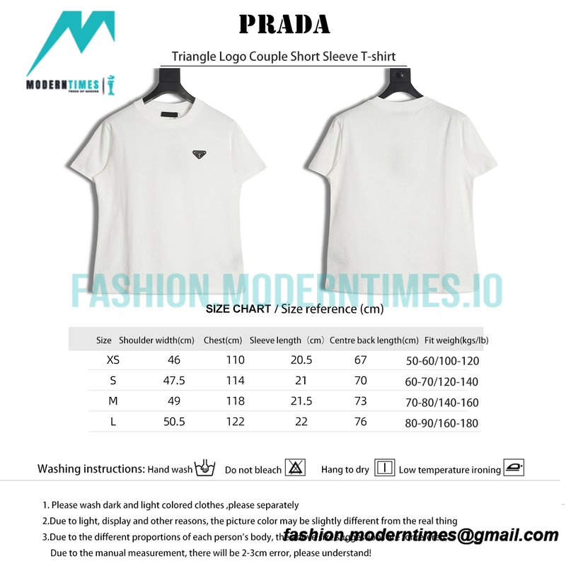 Prada - Triangle Logo Couple Short Sleeve T-shirt