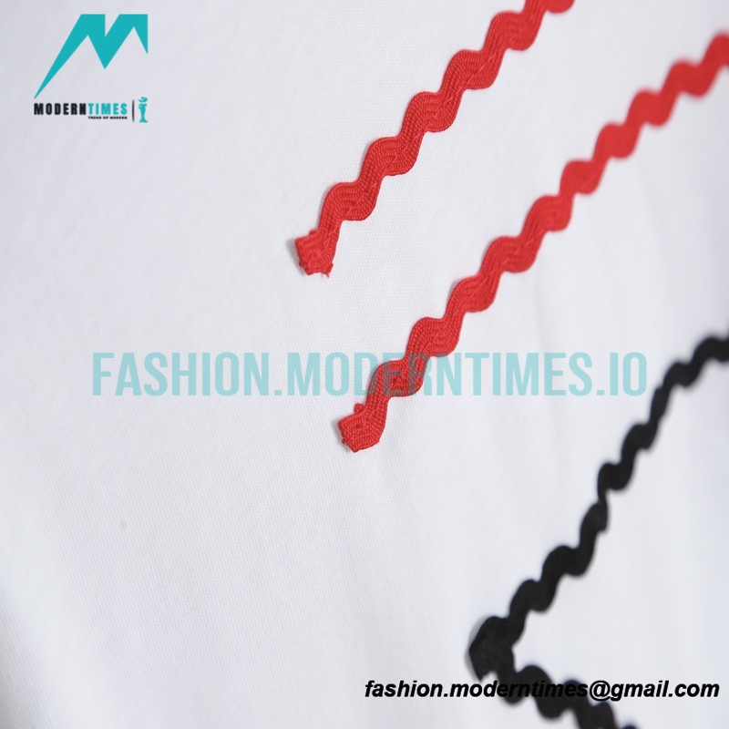 Prada - 23SS Webbed Inverted Triangle Label Short Sleeve T-shirt