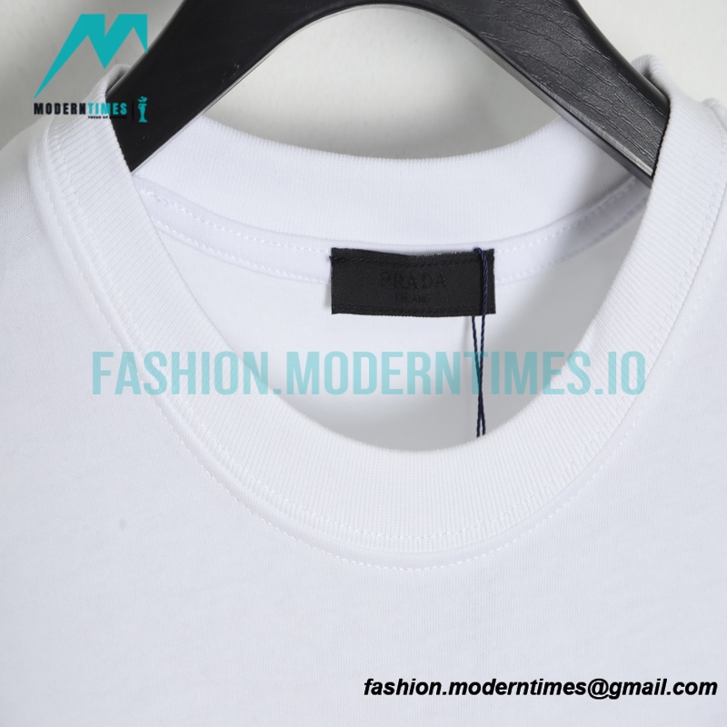 Prada - Small Label Embroidered Short Sleeve T-shirt