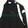 Prada -  Back 1913 Leather Embroidered Letter Long-sleeved Shirt