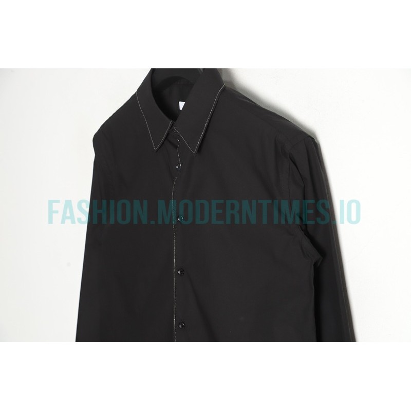 Prada - 23SS Silver Border Beaded Long Seeve Shirt