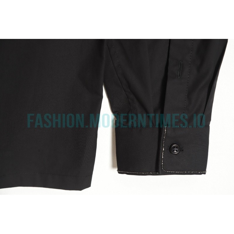 Prada - 23SS Silver Border Beaded Long Seeve Shirt
