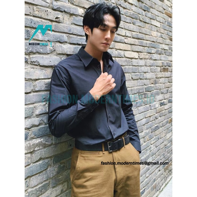 Prada - 23SS Silver Border Beaded Long Seeve Shirt