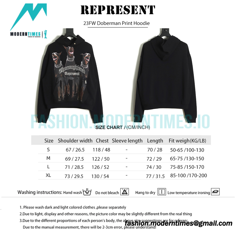 Represent - 23FW Doberman Print Hoodie