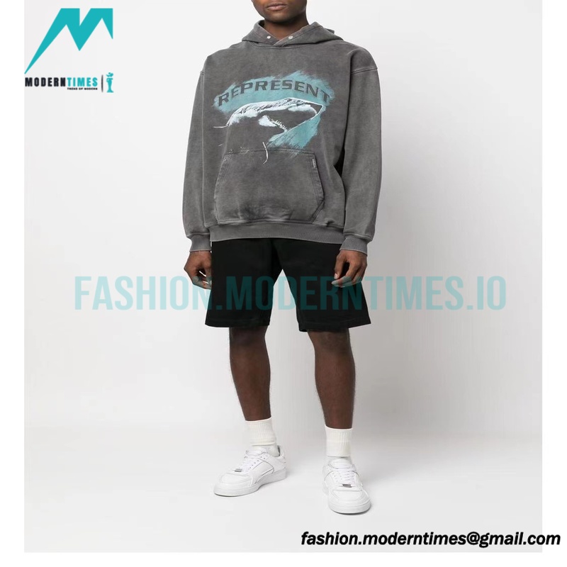 Represent - 23FW Blue Shark Hoodie