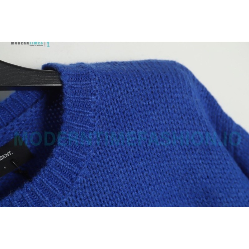 Represent - 22FW Solid Color Mohair Crew Neck Sweater