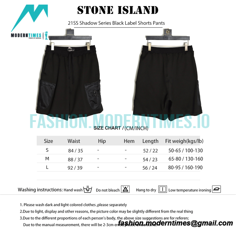 Stone Island - 21SS Shadow Series Black Label Shorts Pants