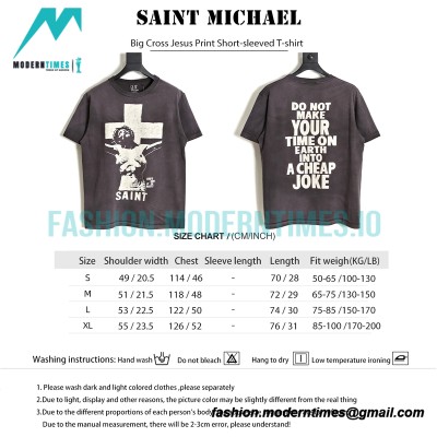 Saint Michael - Big Cross Jesus Print Short-sleeved T-shirt