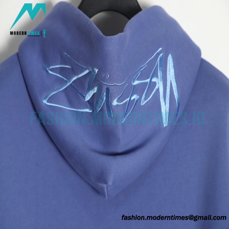 Stussy - Letter Logo Embroidered Hoodie