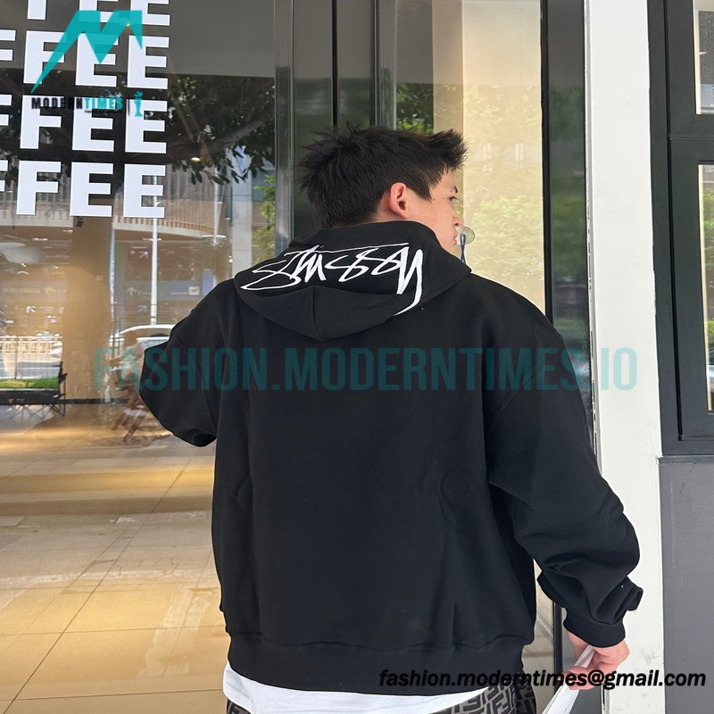 Stussy - Letter Logo Embroidered Hoodie