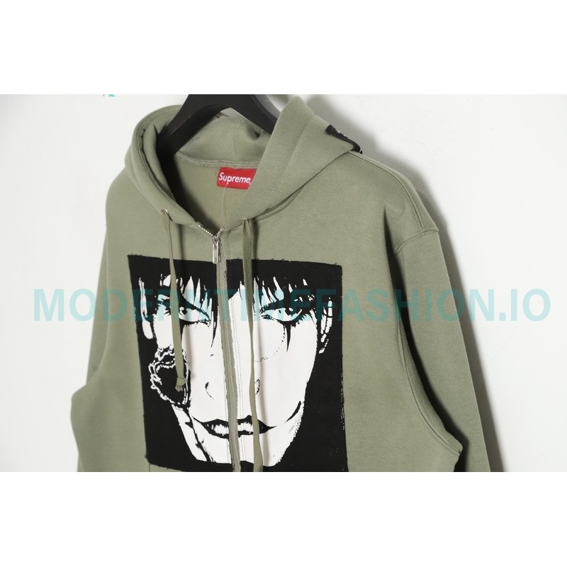 Supreme Week 4 - The Crow co-branded Zip Up Hooded Sweatshirt