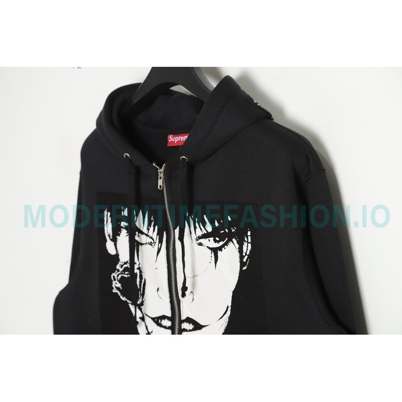 Supreme Week 4 - The Crow co-branded Zip Up Hooded Sweatshirt