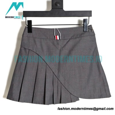  Thom Browne - 23SS Irregular Webbed Pleated Skirt