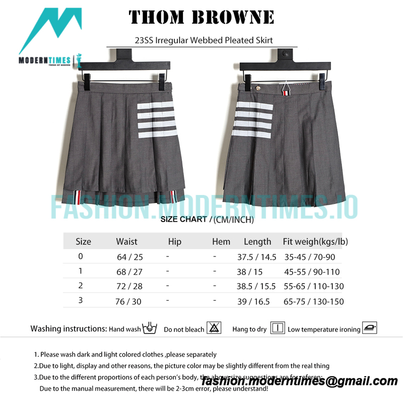 Thom Browne - 23SS Irregular Webbed Pleated Skirt