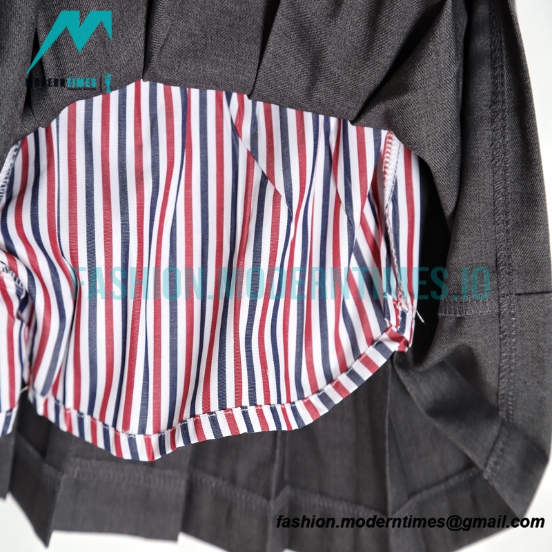  Thom Browne - 23SS Irregular Webbed Pleated Skirt
