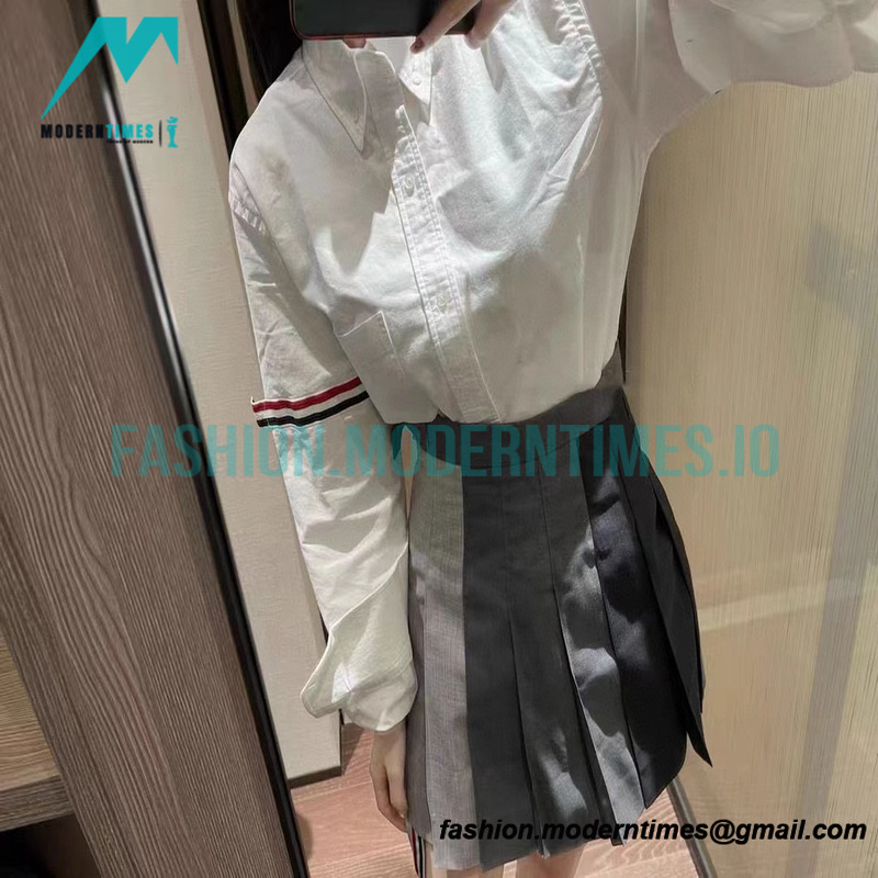  Thom Browne - 23SS Irregular Webbed Pleated Skirt