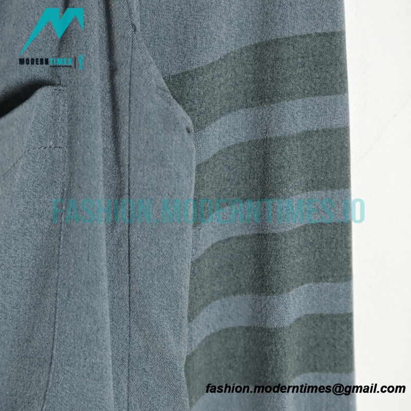 Thom Browne - 23SS 4-Bar Smoke Cyan Flannel Long-sleeved Shirt Jacket