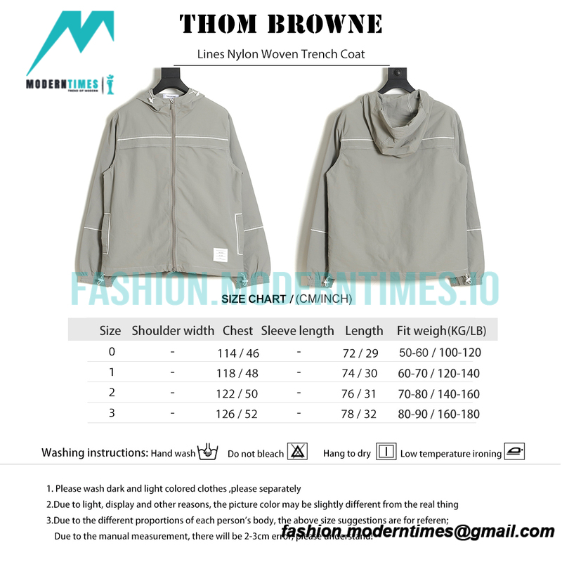 Thom Browne - Lines Nylon Woven Trench Coat