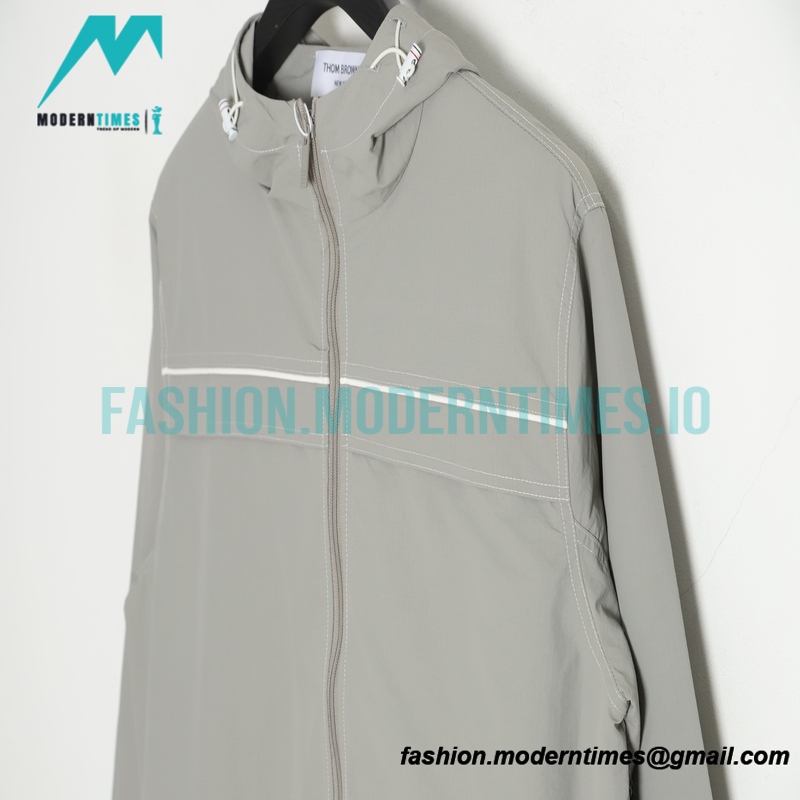 Thom Browne - Lines Nylon Woven Trench Coat