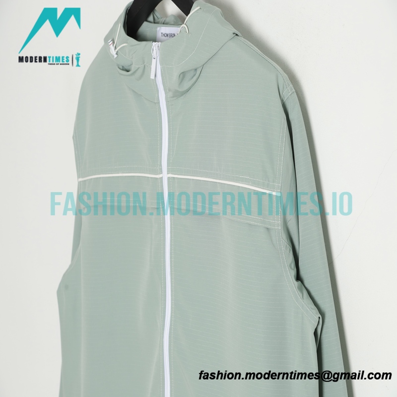 Thom Browne - Lines Nylon Woven Trench Coat