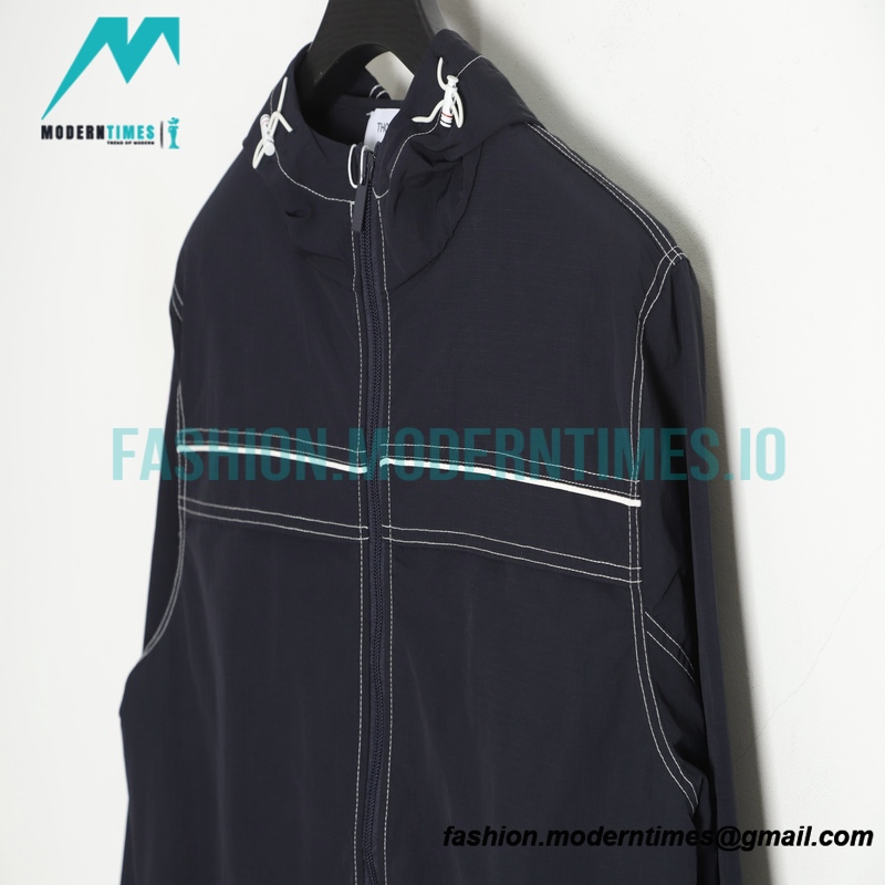 Thom Browne - Lines Nylon Woven Trench Coat