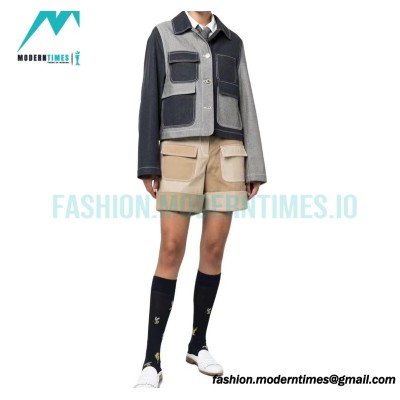 Thom Browne - Multi-patchwork Single-breasted Denim Jacket